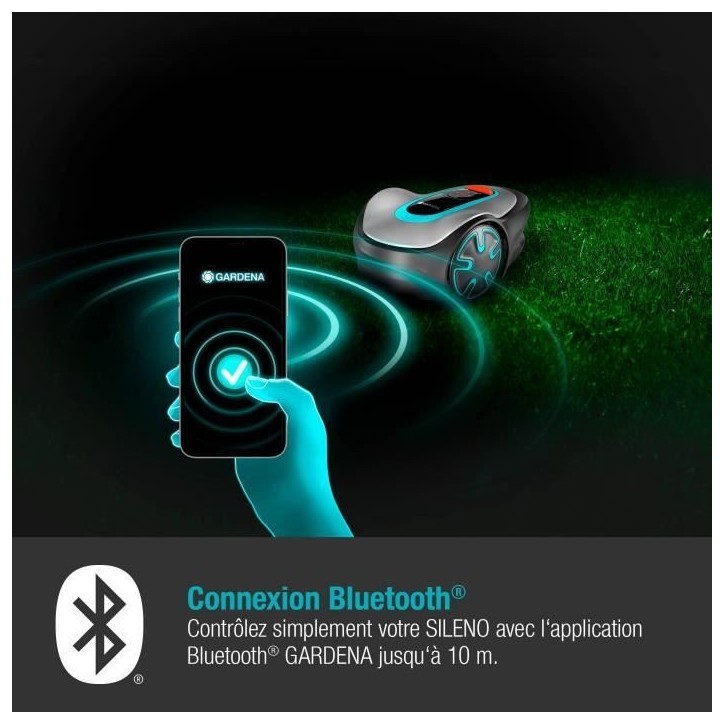 Tondeuse robot connectée Bluetooth GARDENA SILENO Minimo 500 (15202-26 )- 500m²