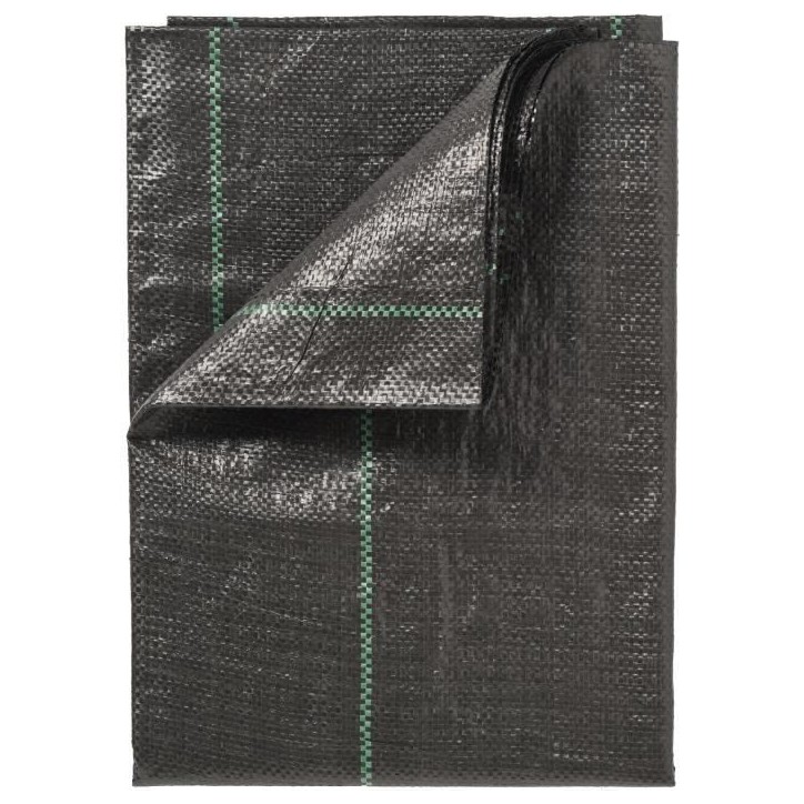 Toile de paillage paysages - NATURE - 100 g/m² - 2 x 10 m - noir - perméable a l'eau et a l'air Toile de paillage paysages - NATURE - 100 g/m² - 2 x 10 m - noir - perméable a l'eau et a l'air