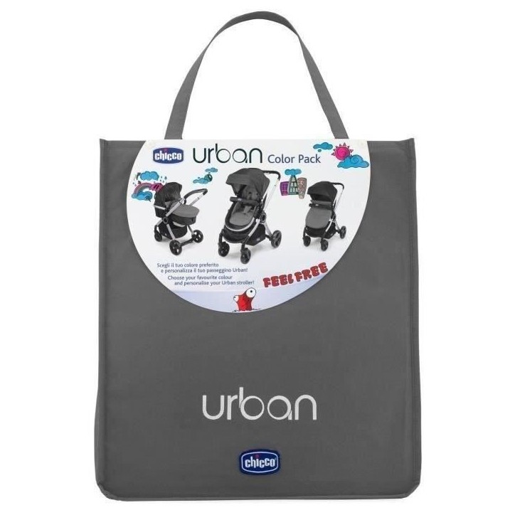 Accessoires Pack Color CHICCO - Pour pousette Urban - Anthracite Accessoires Pack Color CHICCO - Pour pousette Urban - Anthracite