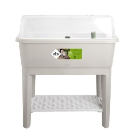 ELHO Noa Potager sur pied - L 79 x W 39 x H 94 cm - culture et récolte - 100% recyclé - Gris