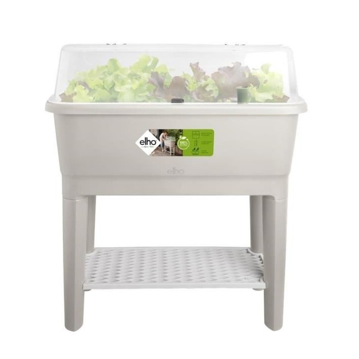 ELHO Noa Potager sur pied - L 79 x W 39 x H 94 cm - culture et récolte - 100% recyclé - Gris ELHO Noa Potager sur pied - L 79 x W 39 x H 94 cm - culture et récolte - 100% recyclé - Gris