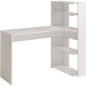 Bureau d'angle contemporain PARISOT JUNE - Blanc - L 122 cm - 1 plateau, 2 tablettes Bureau d'angle contemporain PARISOT JUNE - Blanc - L 122 cm - 1 plateau, 2 tablettes