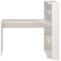Bureau d'angle contemporain PARISOT JUNE - Blanc - L 122 cm - 1 platea