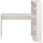 Bureau d'angle contemporain PARISOT JUNE - Blanc - L 122 cm - 1 plateau, 2 tablettes Bureau d'angle contemporain PARISOT JUNE - Blanc - L 122 cm - 1 plateau, 2 tablettes