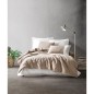 Parure de lit - 1 housse de couette 220 x 240 cm + 2 taies d'oreiller 60 x 60 cm - 100% coton renforcé - Vison Parure de lit - 1 housse de couette 220 x 240 cm + 2 taies d'oreiller 60 x 60 cm - 100% coton renforcé - Vison