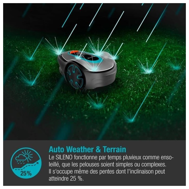 Tondeuse robot connectée Bluetooth GARDENA SILENO Minimo 500 (15202-26 )- 500m²