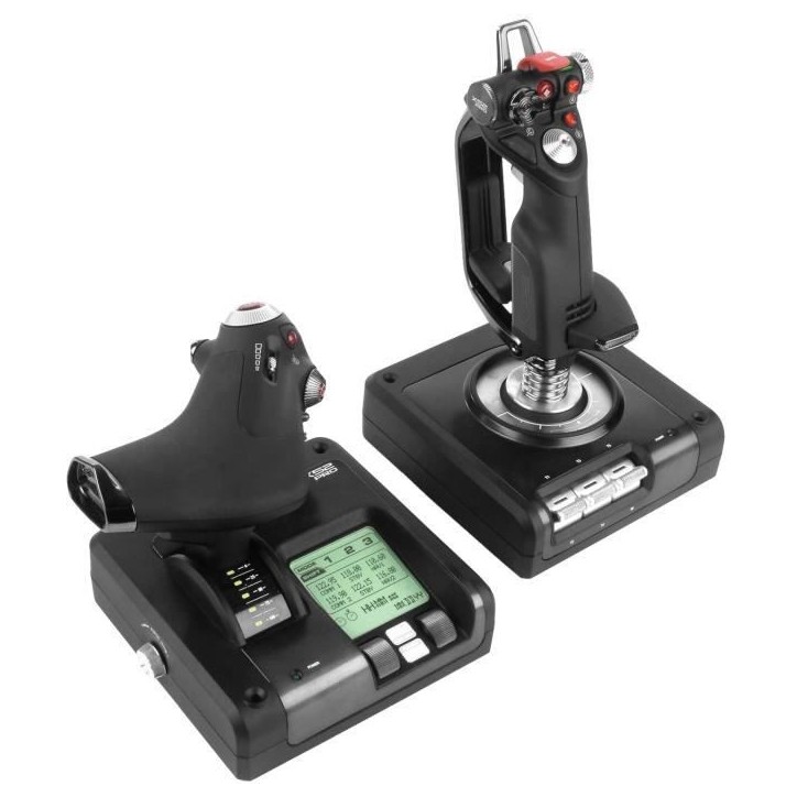 Joystick - Filaire - Logitech G - X52 Pro Flight Control Panel - Compatible PC - Noir