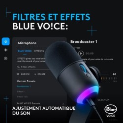 Microphone - Filaire - Logitech G - Yeti GX - Compatible PC et MAC - N