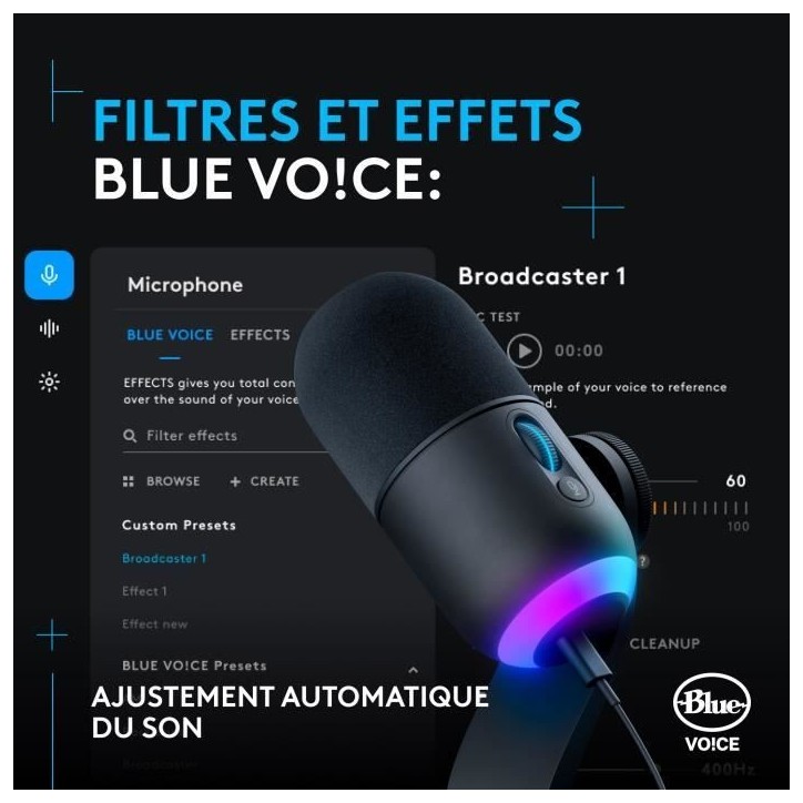 Microphone - Filaire - Logitech G - Yeti GX - Compatible PC et MAC - Noir Microphone - Filaire - Logitech G - Yeti GX - Compatible PC et MAC - Noir