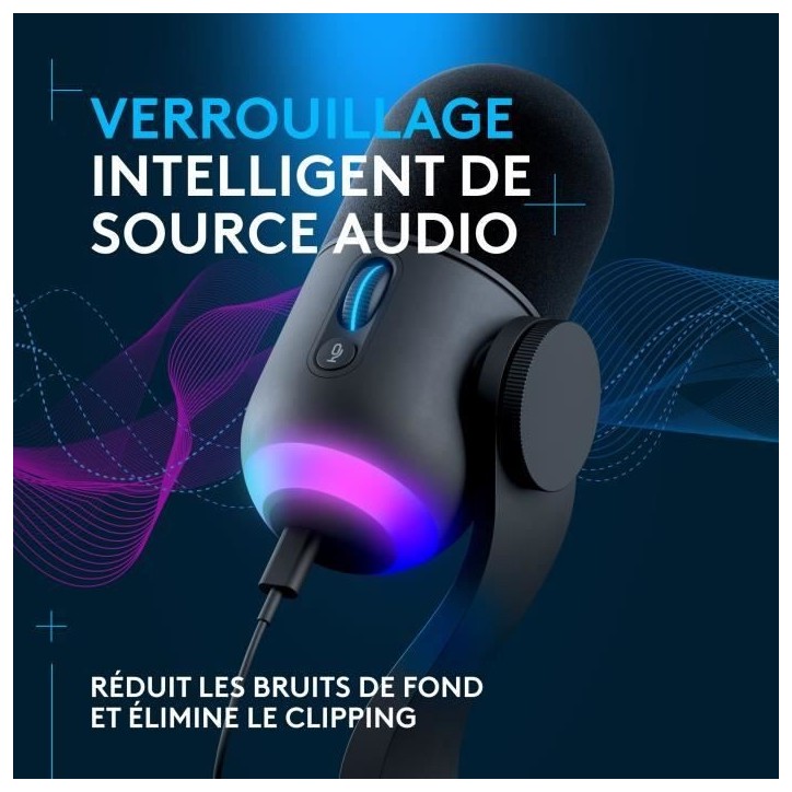 Microphone - Filaire - Logitech G - Yeti GX - Compatible PC et MAC - Noir Microphone - Filaire - Logitech G - Yeti GX - Compatible PC et MAC - Noir