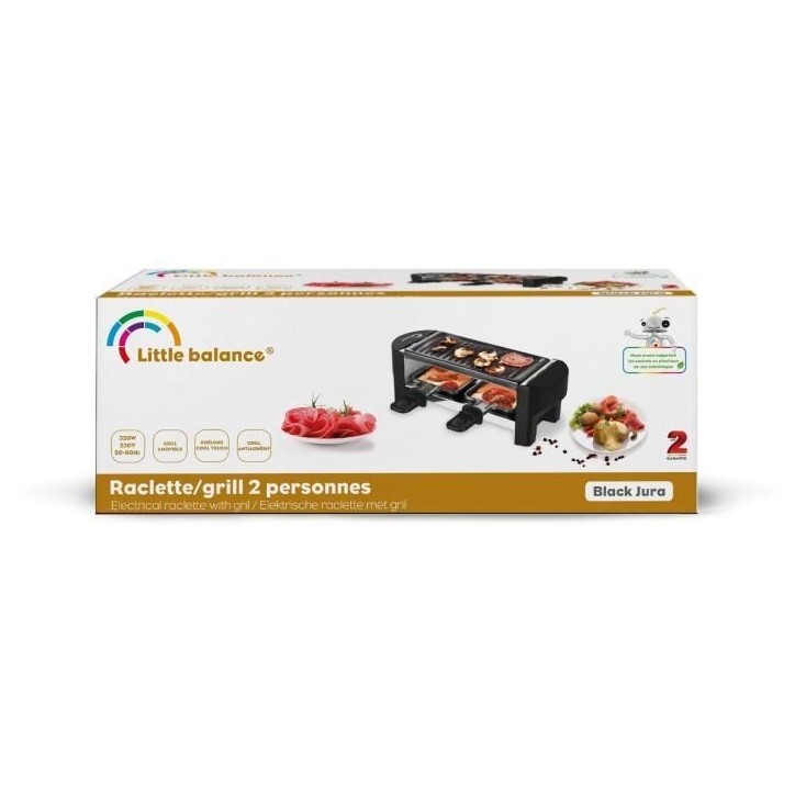 Appareil a raclette LITTLE BALANCE - Juste Nous 2 - Jusqu'a 2 personnes - Plaque Grill amovible - 350W Appareil a raclette LITTLE BALANCE - Juste Nous 2 - Jusqu'a 2 personnes - Plaque Grill amovible - 350W