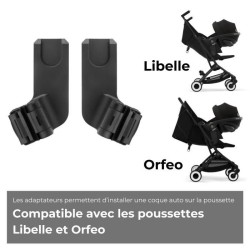 Cybex Adaptateurs pour poussette Libelle et Orfeo - Noir