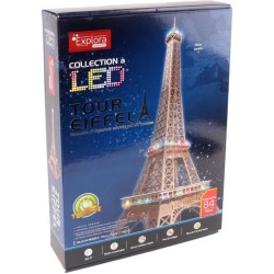 Maquette 3D - EXPLORA - Tour Eiffel - Lumineuse LED - 84 pieces - a mo