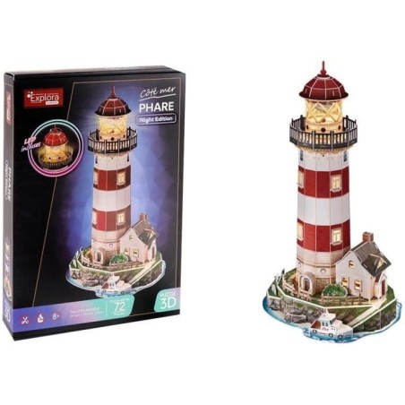 Kit modélisme 3D - EXPLORA SCIENCES - Puzzle Phare - 72 pieces - a pa