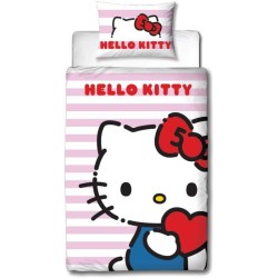 Parure de lit réversible - HELLO KITTY - Microfibre - 1 housse de cou