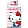 Parure de lit réversible - HELLO KITTY - Microfibre - 1 housse de cou Parure de lit réversible - HELLO KITTY - Microfibre - 1 housse de cou