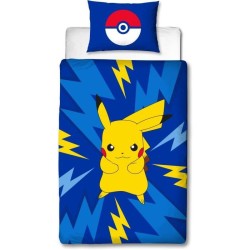 Parure de lit réversible - POKEMON - Pikachu IV - Microfibre - 1 hous