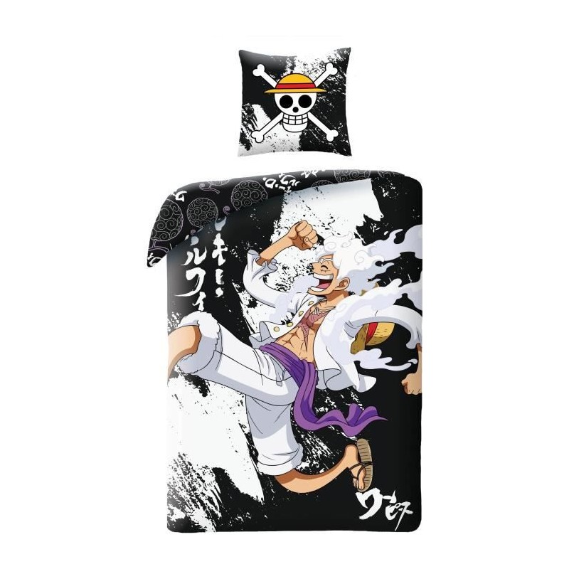 Parure de lit - ONE PIECE - Luffy Gear 5 - Microfibre - 1 housse de co Parure de lit - ONE PIECE - Luffy Gear 5 - Microfibre - 1 housse de co