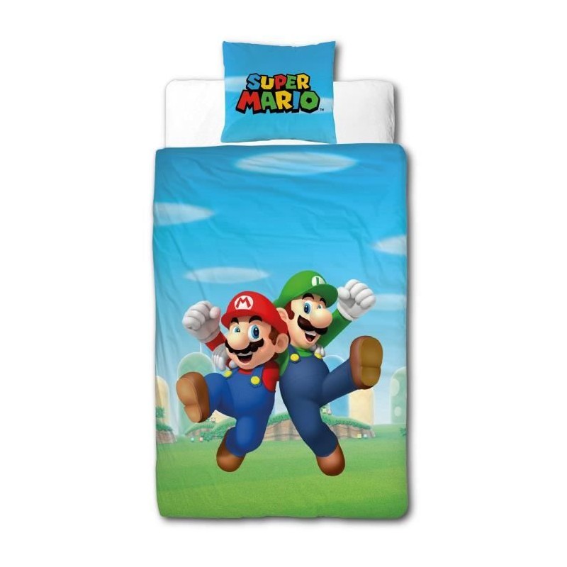 Parure de lit - MARIO BROS - Mario et Luigi - Microfibre - 1 housse de