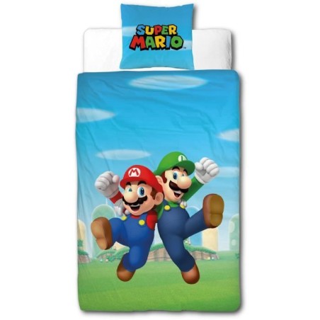 Parure de lit - MARIO BROS - Mario et Luigi - Microfibre - 1 housse de