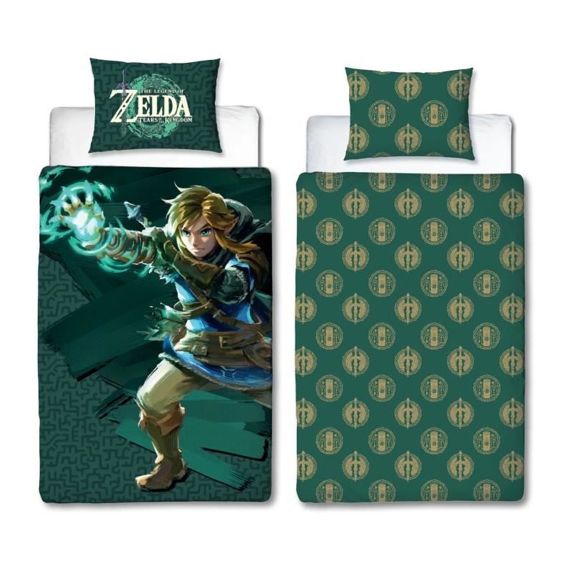 Parure de lit réversible - ZELDA - Microfibre - 1 housse de couette 1 Parure de lit réversible - ZELDA - Microfibre - 1 housse de couette 1