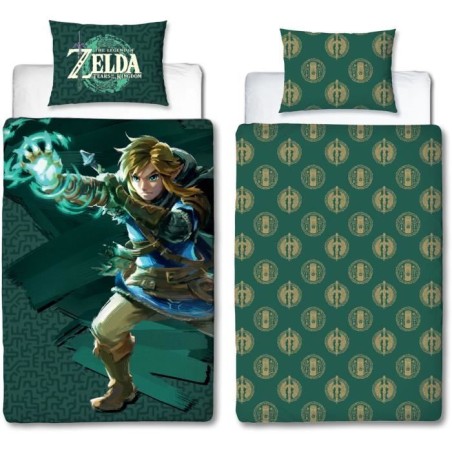 Parure de lit réversible - ZELDA - Microfibre - 1 housse de couette 1