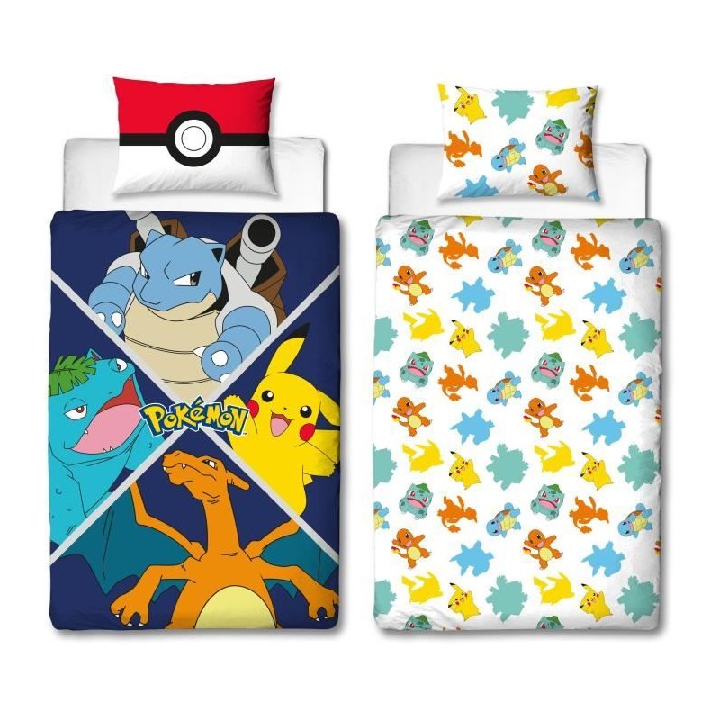 Parure de lit - POKEMON - Starter Evolution II - Microfibre - 1 housse Parure de lit - POKEMON - Starter Evolution II - Microfibre - 1 housse
