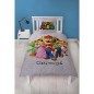 Parure de lit - MARIO BROS - Super Mario et ses amis - Microfibre - 1 housse de couette 140 x 200 cm + 1 taie 63 x 63 cm