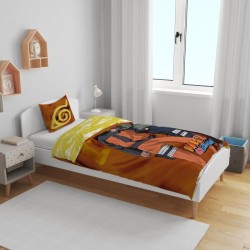 Parure de lit - NARUTO - Naruto et Kakashi - Microfibre - 1 housse de