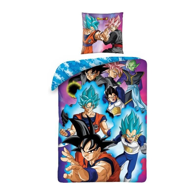 Parure de lit - DRAGON BALL Z - Son Goku vs Goku Rosé - Microfibre -