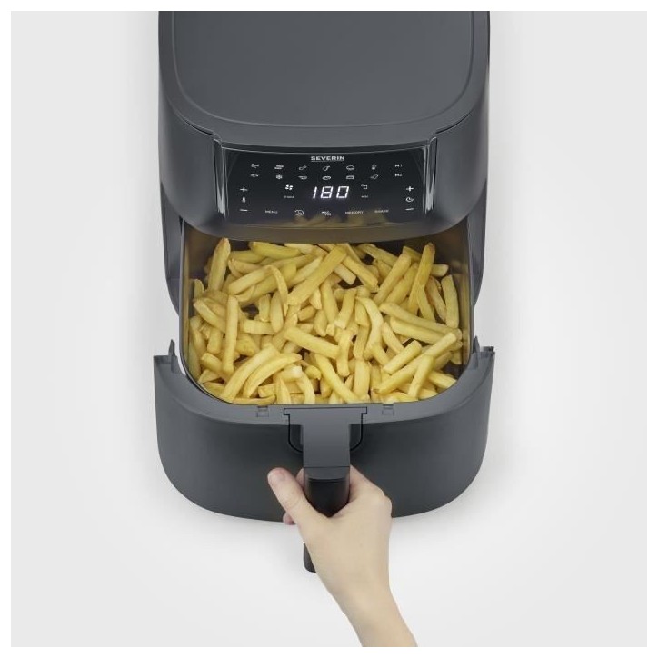 Friteuse sans huile SEVERIN - Airfryer FR2462 - Capacité 7L - 11 programmes - 1700W