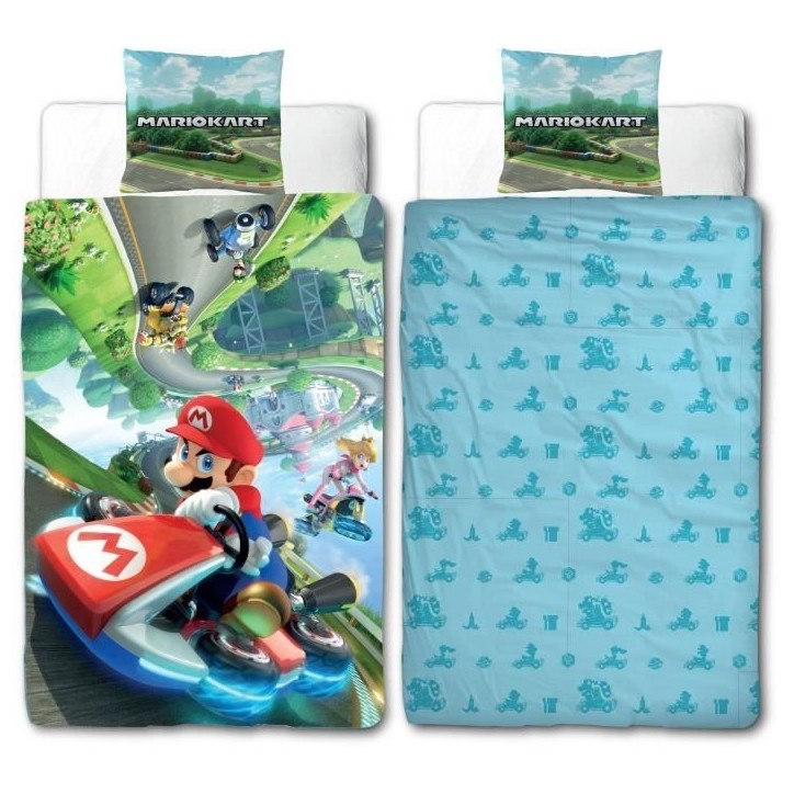 Parure de lit - MARIO BROS - Mario II - Microfibre - 1 housse de couette 140 x 200 cm + 1 taie 63 x 63 cm Parure de lit - MARIO BROS - Mario II - Microfibre - 1 housse de couette 140 x 200 cm + 1 taie 63 x 63 cm