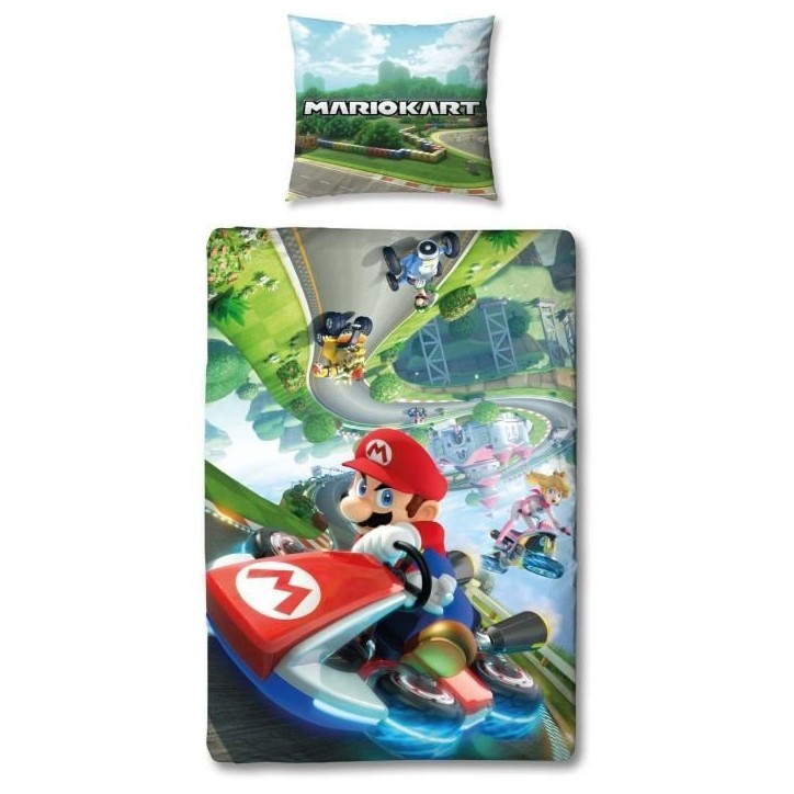 Parure de lit - MARIO BROS - Mario II - Microfibre - 1 housse de couette 140 x 200 cm + 1 taie 63 x 63 cm Parure de lit - MARIO BROS - Mario II - Microfibre - 1 housse de couette 140 x 200 cm + 1 taie 63 x 63 cm
