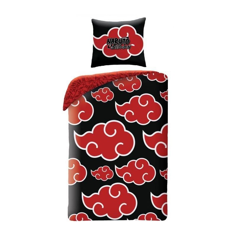 Parure de lit - NARUTO - Akatsuki - Microfibre - 1 housse de couette 1 Parure de lit - NARUTO - Akatsuki - Microfibre - 1 housse de couette 1