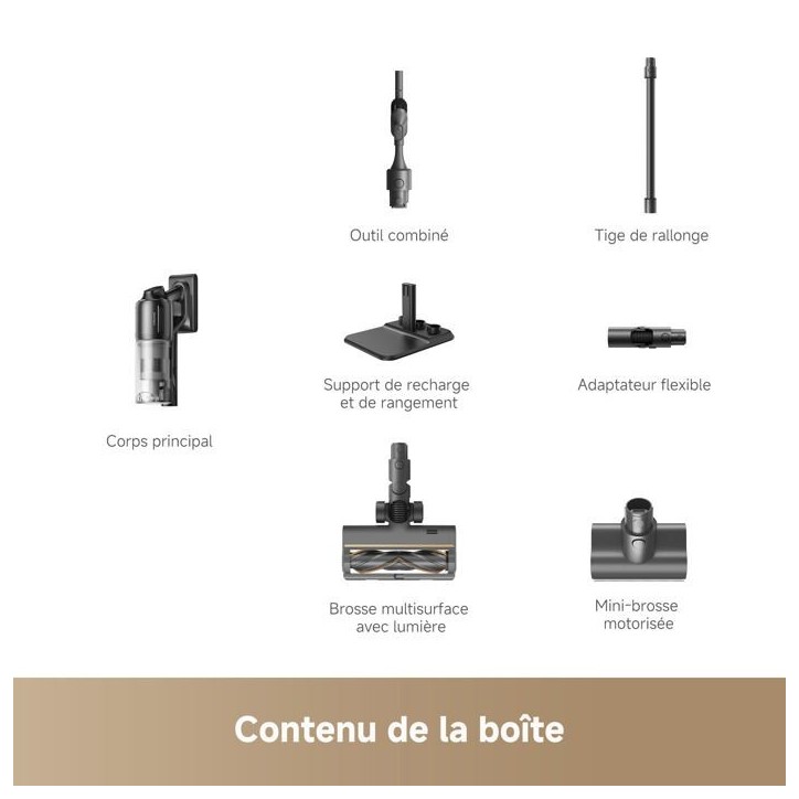 Aspirateur Balai sans Fil - DREAME Z10 - 210AW - Filtration 99,99% HEPA H14 - Détection poussiere - Réglage Auto de l'Aspirat Aspirateur Balai sans Fil - DREAME Z10 - 210AW - Filtration 99,99% HEPA H14 - Détection poussiere - Réglage Auto de l'Aspirat