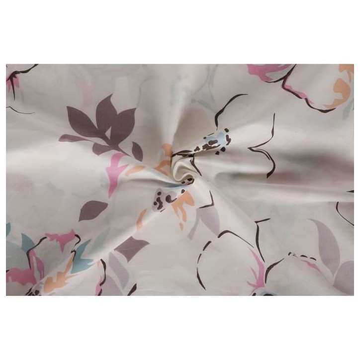 Parure de lit - 1 housse de couette 220 x 240 cm + 2 taies d'oreiller 60 x 60 cm - 100% coton renforcé - Blanc