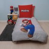 Parure de lit réversible - MARIO BROS - Mario et Luigi - Microfibre -