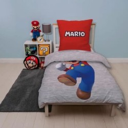 Parure de lit réversible - MARIO BROS - Mario et Luigi - Microfibre -