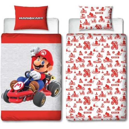 Parure de lit réversible - MARIO BROS - Mario - Microfibre - 1 housse