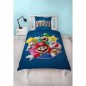 Parure de lit réversible - MARIO BROS - Mario et ses amis - Microfibre - 1 housse de couette 140 x 200 cm + 1 taie 63 x 63 cm