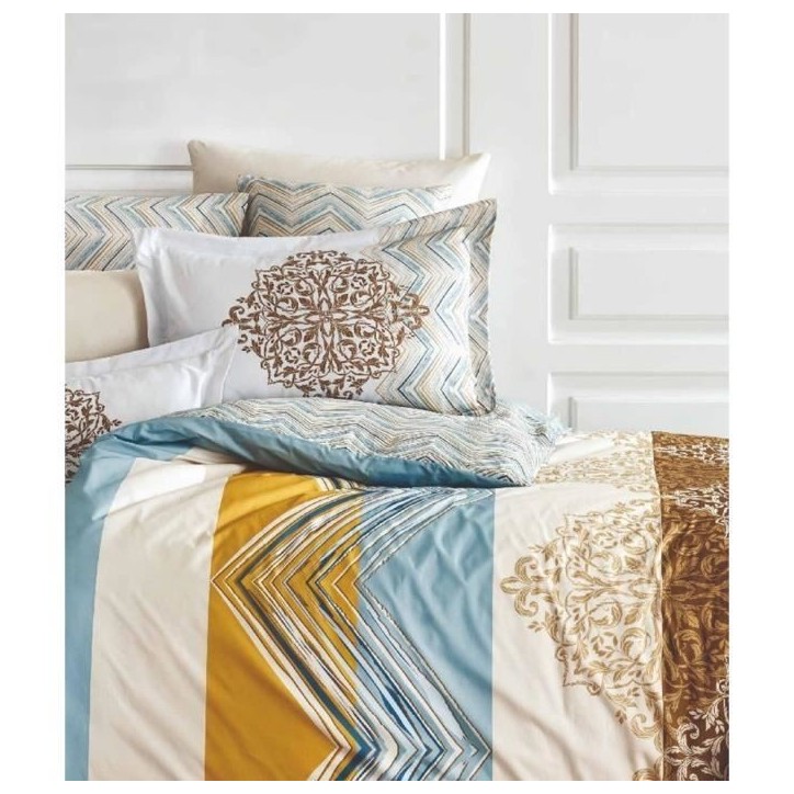Parure de lit - 1 housse de couette 220 x 240 cm + 2 taies d'oreiller 60 x 60 cm - 100% coton renforcé - Blanc Parure de lit - 1 housse de couette 220 x 240 cm + 2 taies d'oreiller 60 x 60 cm - 100% coton renforcé - Blanc
