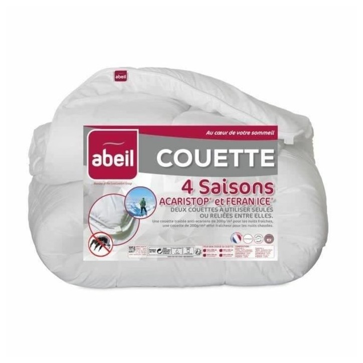 ABEIL Couette 4 Saisons ANTI-ACARIENS 240x260cm
