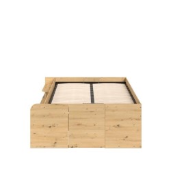 ODYSSEE Lit coffre adulte - 140x190 / 200 cm - Avec coffre relevable -