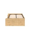 ODYSSEE Lit coffre adulte - 140x190 / 200 cm - Avec coffre relevable -