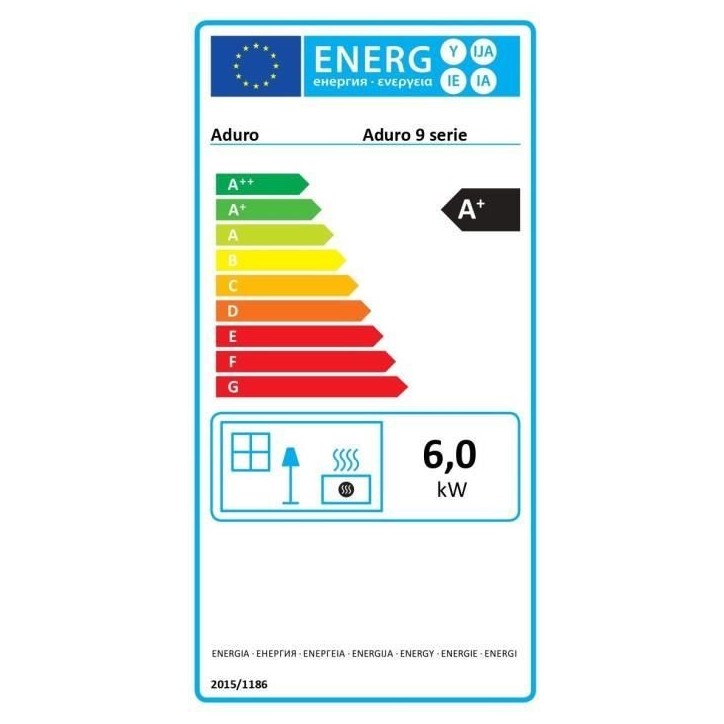 Poele a bois - ADURO 9.1 - 50292 - 6 KW - Noir Poele a bois - ADURO 9.1 - 50292 - 6 KW - Noir