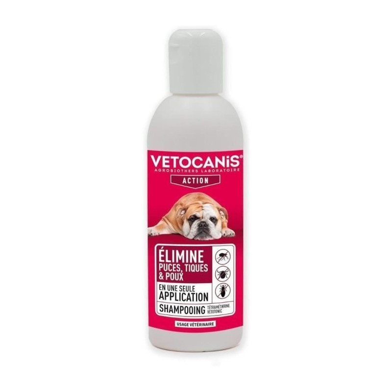 Shampoing - VETOCANIS - Chat et Chien, Produit Anti Parasites