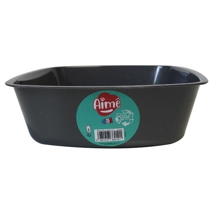 Bac litiere - AIMÉ - Pour Chat et Chaton 43x31x10cm