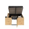 ODYSSEE Lit coffre adulte - 140x190 / 200 cm - Avec coffre relevable -
