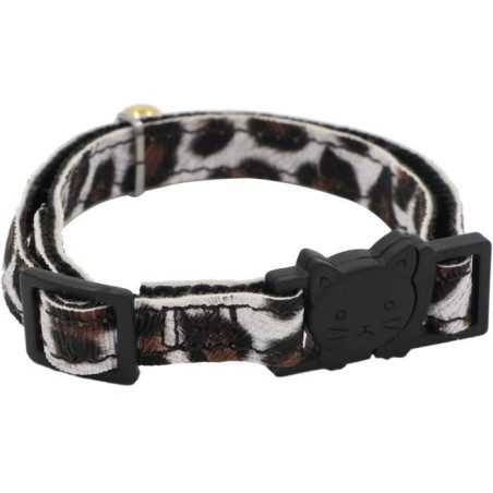 Collier pour chat - AIME - Savane - Fleurs multicolores, grelot vert