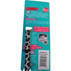 Collier pour chat - AIME - Savane - Fleurs multicolores, grelot vert